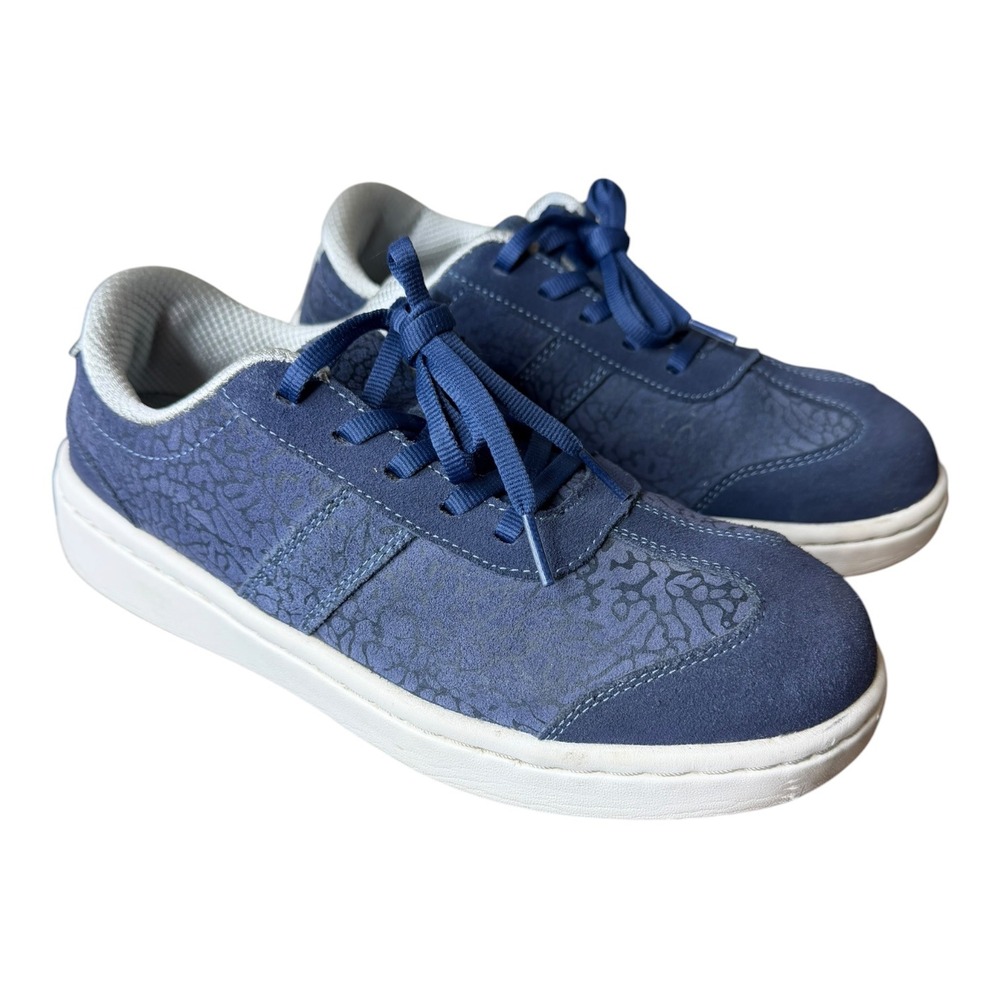 Orthofeet Wander Women's 9 B Navy Leather Orthopedic Comfort Sneakers